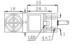 18X18X35 square proximity switch 18X18X35 square proximity switch