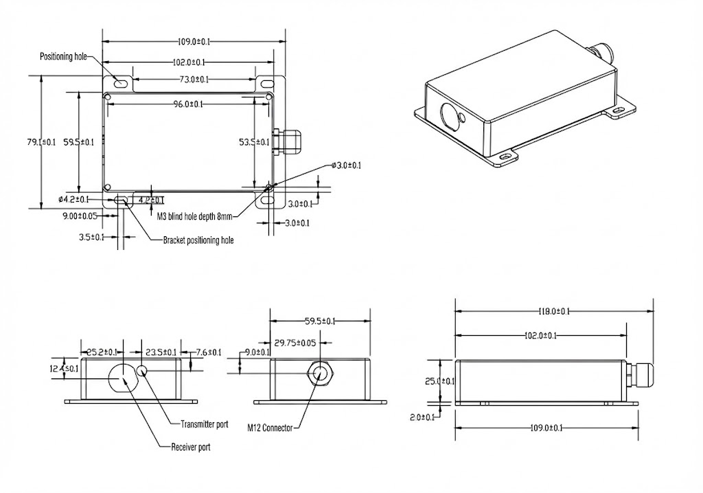 KJRF-A2 200-meter high-precision laser ranging KJRF-A2 200-meter high-precision laser ranging