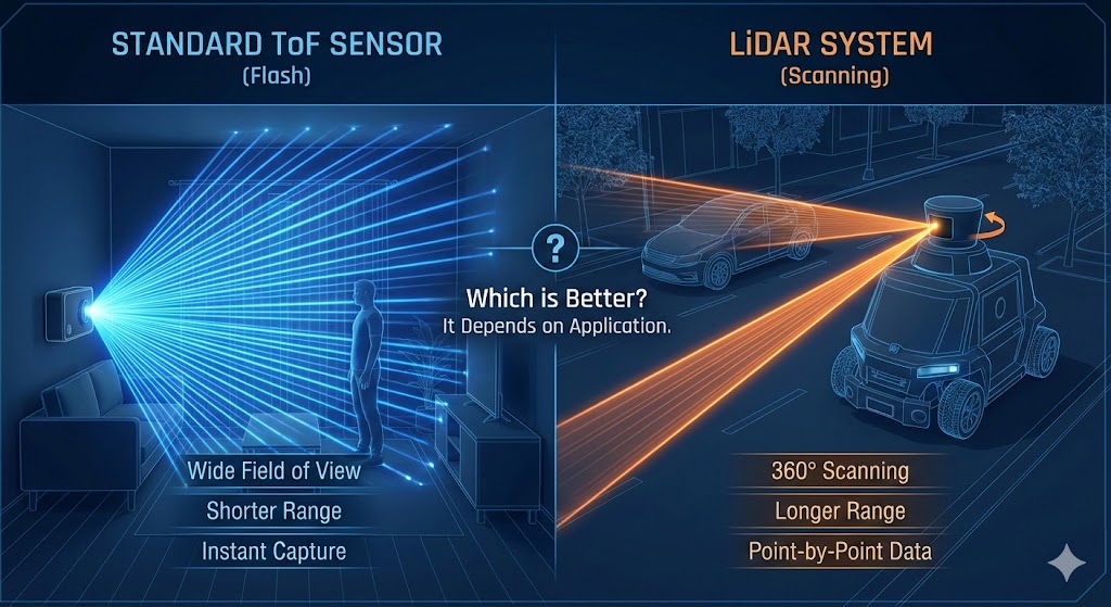 Is LiDAR Better Than ToF? The Truth About 3D Sensing