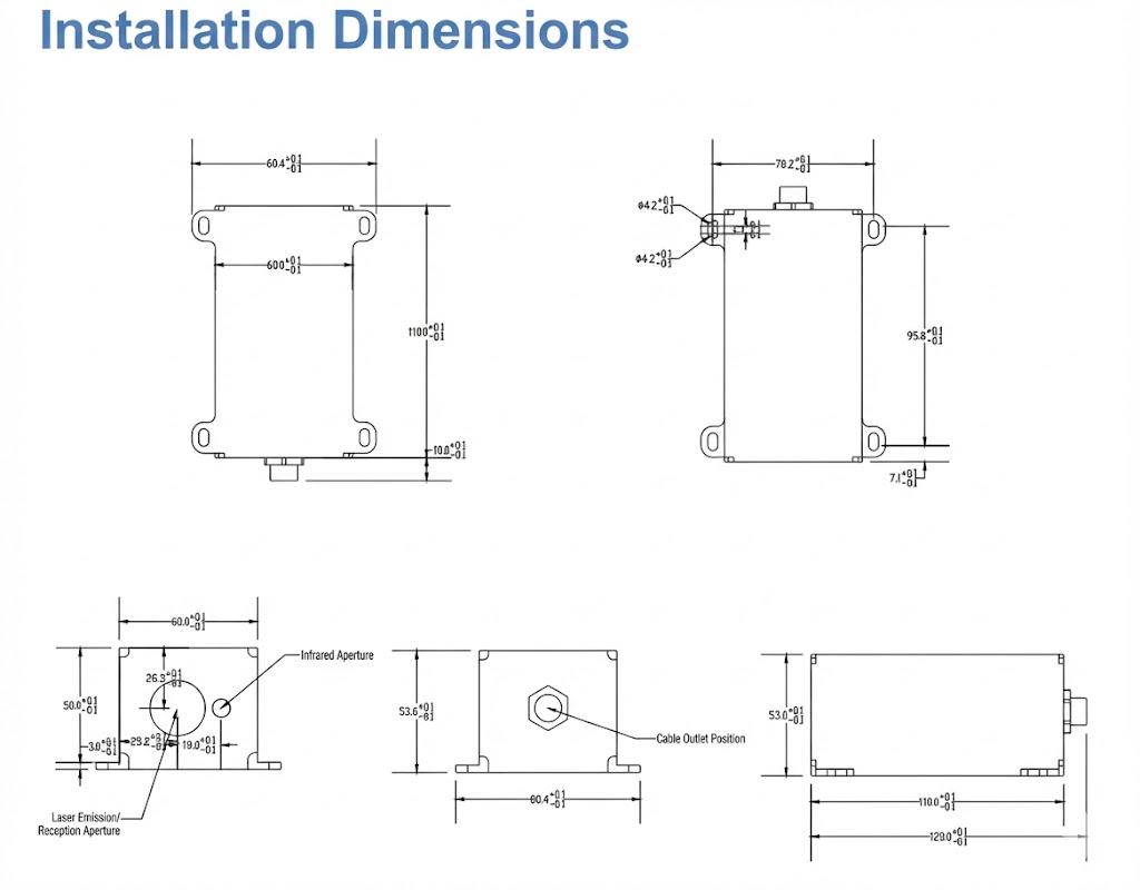 KJRF-B2 200-meter high-frequency, high-precision laser sensor KJRF-B2 200-meter high-frequency, high-precision laser sensor