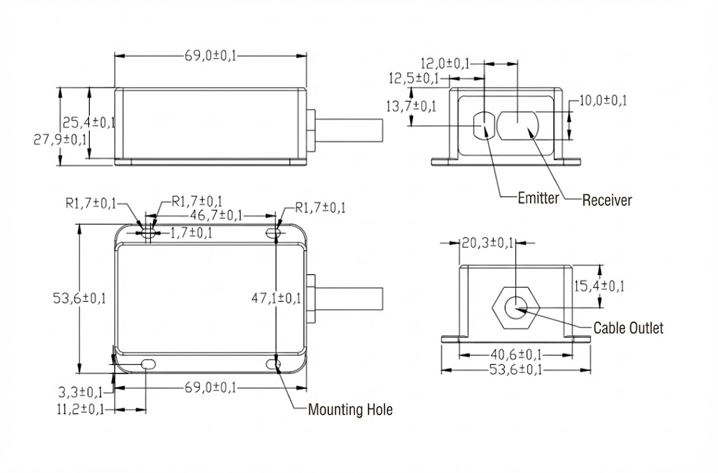 KJRF-C1/HSC1 Long-Range Laser Rangefinder KJRF-C1/HSC1 Long-Range Laser Rangefinder