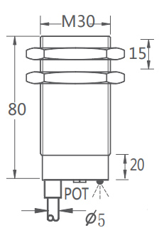 M30 Flush Capacitive Proximity Sensor M30 Flush Capacitive Proximity Sensor